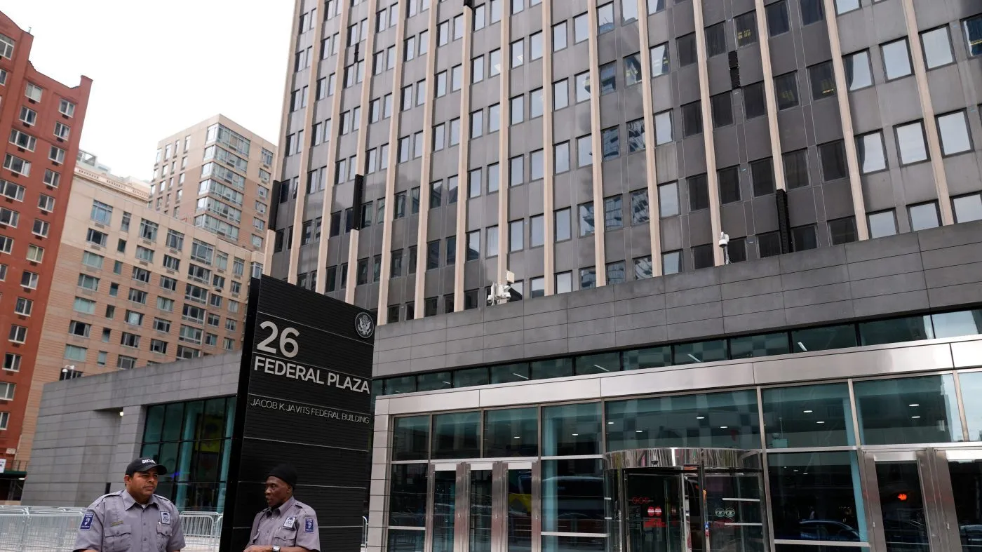 Man arrested after setting off explosive outside NY federal building