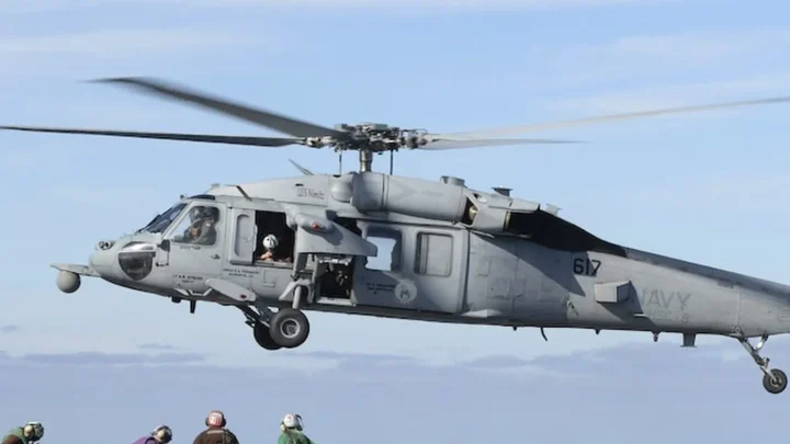 Navy helicopter makes emergency landing in Arabian Sea, one crew missing