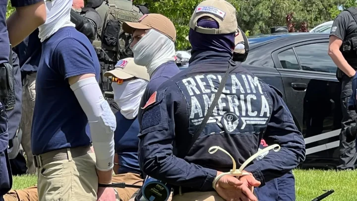 White supremacist group marches on mall