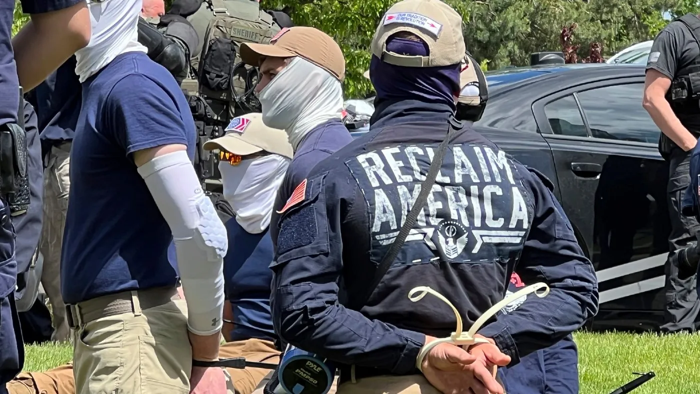 White supremacist group marches on mall