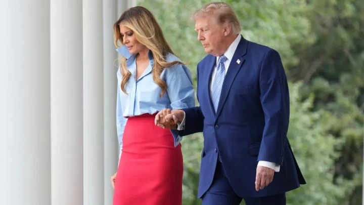 Melania Trump talks about foster care initiative, racing interest at Freedom 250 Grand Prix