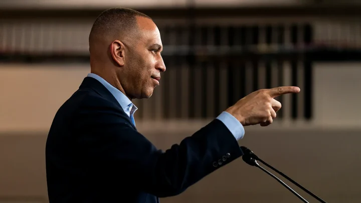 Watch live: Jeffries speaks after 2 Democrats buck party on GOP rule vote